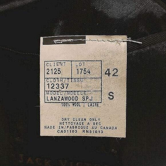 Vtg Jack Victor black Lanzawood SPJ Blazer - Picture 4 of 12